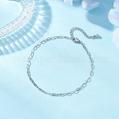 2.5MM 304 Stainless Steel Paperclip Chain Anklets&nbsp;AJEW-AN00750