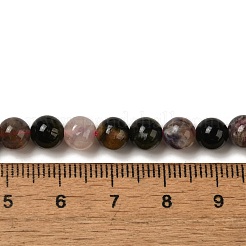 天然のマルチカラートルマリンラウンドビーズ連売り  6mm  穴：1mm  約65個/連  15インチ&nbsp;G-F269-05-6mm