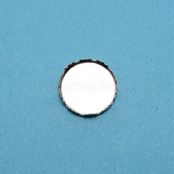 304ステンレススチールプレーンエッジベゼルカップ  カボションのセッティング  フラットラウンド  ステンレス鋼色  21x4mm&nbsp;STAS-WH0031-06P-03