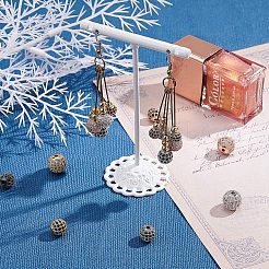 Rack Plating Brass Cubic Zirconia Beads&nbsp;ZIRC-NB0001-28