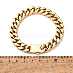 304 Stainless Steel Cuban Link Chain Bracelets for Unisex&nbsp;BJEW-K283-01C-G