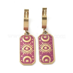 304 Stainless Steel Enamel Hoop Earrings for Women&nbsp;STAS-Z105-01G-05