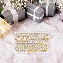 Polyester Filigree Wavy Lace Ribbon&nbsp;OCOR-WH0082-211C
