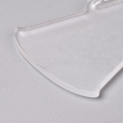 Transparent Blank Acrylic Pendants&nbsp;TACR-WH0002-05