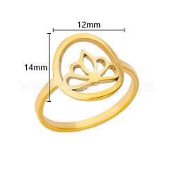 Personality Special-Interest 304 Stainless Steel Finger Rings for Women&nbsp;FS-WG32BFC-04
