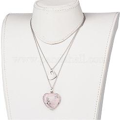 316 Surgical Stainless Steel Cable Chains Tiered Necklaces&nbsp;NJEW-JN01738