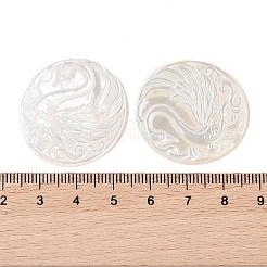 Natural White Shell Cabochons&nbsp;SSHEL-C012-10