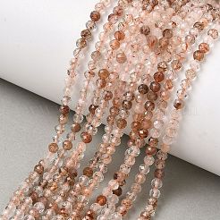 Natural Copper Rutilated Quartz Beads Strands&nbsp;G-P629-A01-02