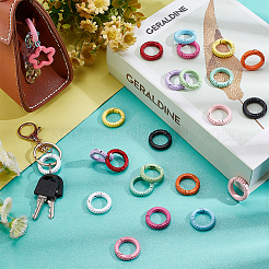 24Pcs 12 Colors Zinc Alloy Spring Gate Rings&nbsp;FIND-PH0017-35
