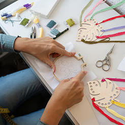 木糸巻き板  フロスオーガナイザー  クロスステッチ刺繡用綿糸クラフトDIY縫製収納  葉  140x100x3mm&nbsp;FIND-WH0176-01B