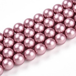 Baking Paint Pearlized Glass Pearl Bead Strands&nbsp;HY-N002-6mm-C01