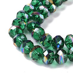Transparent Electroplate Glass Beads Strands&nbsp;GLAA-F122-04A