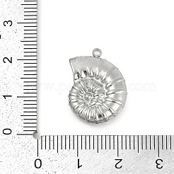 304ステンレスペンダント  コンクチャーム  ステンレス鋼色  20.5x15x4mm  穴：1.5mm&nbsp;STAS-I325-113A-P