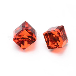 Faceted Cube Glass Cabochons&nbsp;GGLA-L007C-M