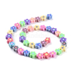Handmade Flower Polymer Clay Beads Strands&nbsp;CLAY-M003-07H