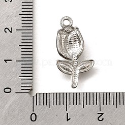 304ステンレスペンダント  ローズチャーム  変色防止  ステンレス鋼色  22.5x11.5x3mm  穴：1.6mm&nbsp;STAS-C122-14P