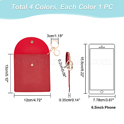 4Pcs 4 Colors Imitation Leather Jewelry Storage Bags&nbsp;AJEW-GA0004-55A