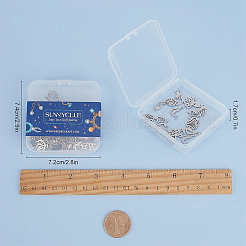 海のテーマ  ステンレススチールペンダント  混合図形  ステンレス鋼色  11.4~24.5x7~17.5x1mm  穴：1.4~1.6mm  20個/箱&nbsp;STAS-SC0001-42P