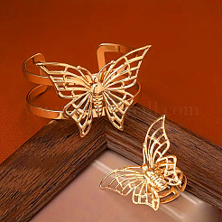 Hollow Butterfly Alloy Cuff Bangle & Cuff Rings Sets&nbsp;FS-WGDEE03-01