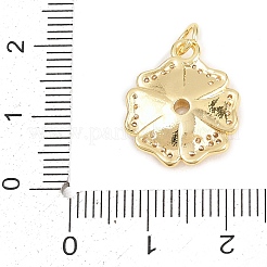 Valentine's Day Brass Micro Pave Clear Cubic Zirconia Pendants&nbsp;KK-D258-04G-01
