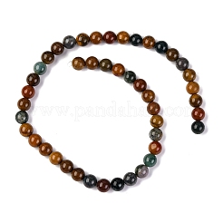 天然石オーシャンジャスパービーズ連売り  ラウンド  8mm  穴：1.2mm  約46個/連  15.35インチ（39cm）&nbsp;G-F668-26-8mm