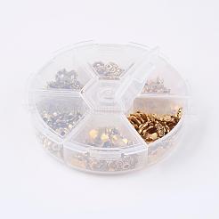 1ボックス混合スタイルチベットのスタイル合金の花のビーズキャップ  アンティーク黄金  7~10x4~10mm  穴：1~2mm  約30個 /コンパートメント&nbsp;TIBE-X0008-AG-B