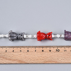 Handmade Lampwork Beads Strands&nbsp;LAMP-N028-16