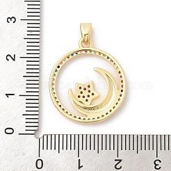 Brass Micro Pave Cubic Zirconia Pendants&nbsp;LS-ZIRC-I069-02G-04