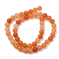 天然石レッドアベンチュリンビーズ連売り  ラウンド  8~8.5mm  穴：1.2mm  約46個/連  14.88''（37.8センチメートル）&nbsp;G-H067-A02-8MM