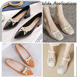 4Pcs 2 Colors Bowknot Alloy Rhinestone Shoe Decorations&nbsp;FIND-CP0002-29