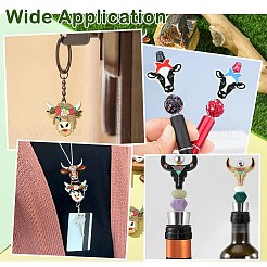 24Pcs 12 Styles Cattle Head Silicone Focal Beads&nbsp;SIL-CJ0002-14