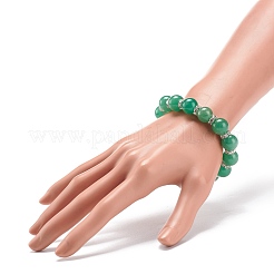 ナチュラル グリーン アベンチュリン ビーズ ストレッチ ブレスレット  女性のためのアクセサリー用原石のアクセサリー  内径：2インチ（5cm）&nbsp;BJEW-JB08483-01