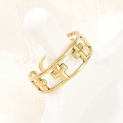 304 Stainless Steel Cuff Open Rings for Women&nbsp;RJEW-A102-06G
