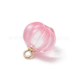 Transparent Spray Paint Glass Pendants&nbsp;PALLOY-JF03496-01