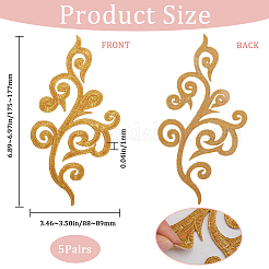 Ethnic Style Flower Pattern Computerized Embroidery Appliques&nbsp;PATC-WH0010-36A