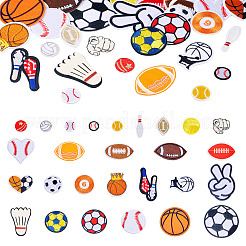 27Pcs 27 Styles Sport Theme Computerized Embroidery Cloth Patches&nbsp;PATC-TA0001-11