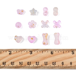 DIYジュエリー作りのパーツキット  アクリルビーズ、チャーム、ビーズキャップを含む  プラム  5.5~15x7~11.5x3~6.5mm  穴：1.5~2.5mm&nbsp;DIY-FS0008-98