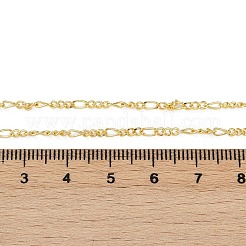 女性のための真鍮フィガロ チェーン ネックレス  カドミウムフリー＆鉛フリー  18KGP本金メッキ  17.52インチ（44.5cm）&nbsp;X-NJEW-P265-28G
