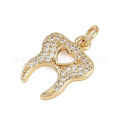 Brass Micro Pave Cubic Zirconia Beads&nbsp;KK-D409-29G