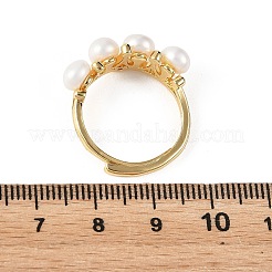 Natural Cultured Freshwater Pearl Finger Rings&nbsp;RJEW-JR01083
