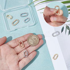 8Pcs 4 Styles Brass Spring Gate Rings&nbsp;KK-UN0005-38