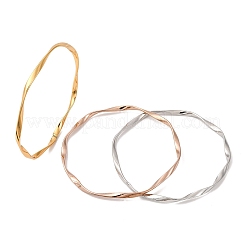 3Pcs 3 Colors 304 Stainless Steel Twisted Bangles Sets for Women&nbsp;BJEW-L610-27M