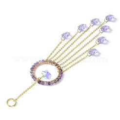 Glass Star Pendant Decorations&nbsp;HJEW-JM01113-05