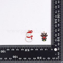 50スタイルのクリスマス合金エナメルペンダント25個。  ライトゴールド  混合図形  ミックスカラー  14~25.5x14~23.5x1.5~4.5mm  穴：1.6~2mm  2個/スタイル&nbsp;ENAM-SZ0003-09