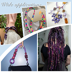 480Pcs 4 Styles Dyed Natural Wood Beads&nbsp;WOOD-PH0003-66B