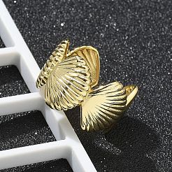Brass Cuff Finger Rings for Women&nbsp;RJEW-U033-02G