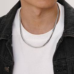 Stainless Steel Cuban Link Chains Necklaces&nbsp;PW-WGE1B56-01