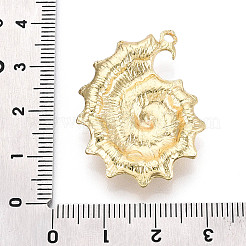 合金ペンダント  巻き貝の形  ゴールドカラー  34x26.5x6.5mm  穴：1.8mm&nbsp;FIND-N010-18G