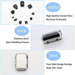 100Pcs 10 Style Horse Eye/Teardrop/Square Sew on Rhinestone&nbsp;RGLA-GF0001-15