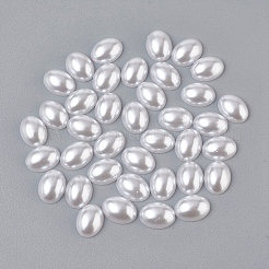 ABS Plastic Imitation Pearl Cabochons&nbsp;SACR-R755-8x6mm-Z9